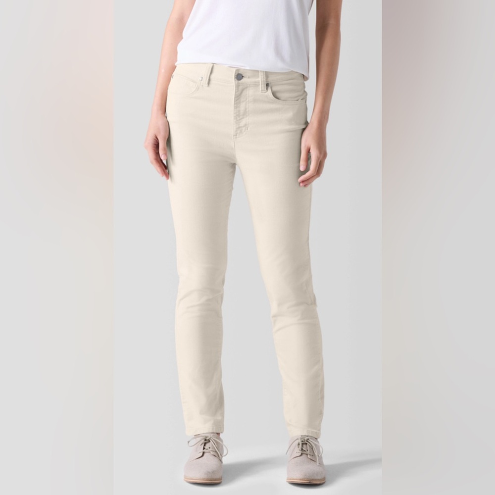 NWT‎ Eileen Fisher Organic Cotton Stretch Velveteen Pant L